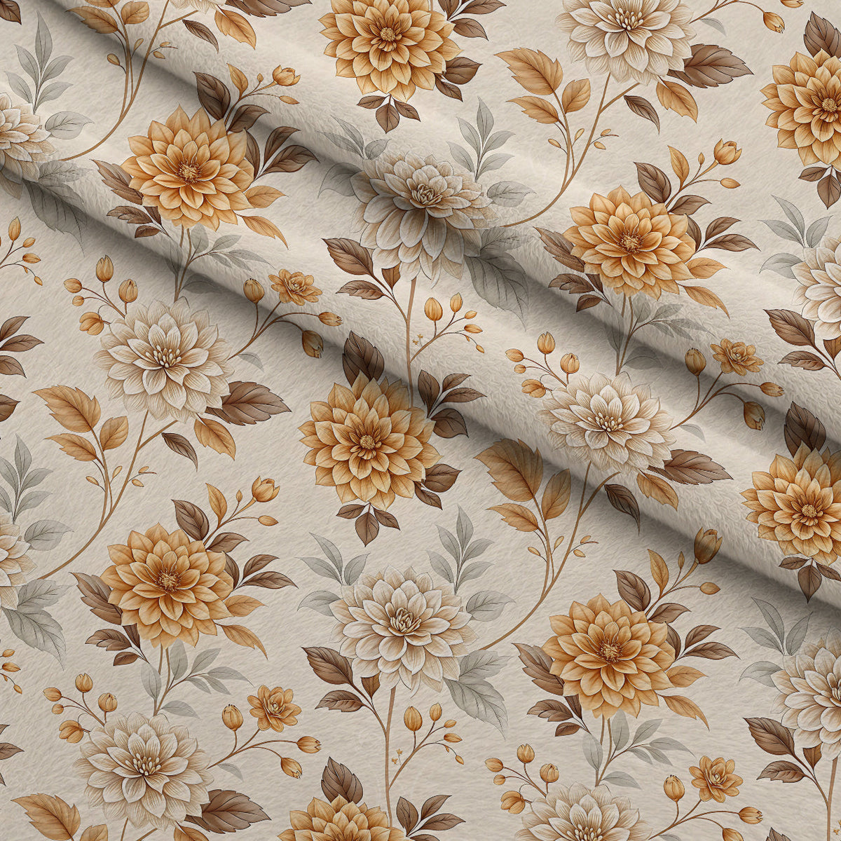Parchment Blooms Pattern 7 Minky Fabric