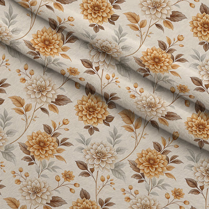 Parchment Blooms Pattern 7 Minky Fabric