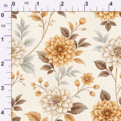 Parchment Blooms Pattern 7 Minky Fabric