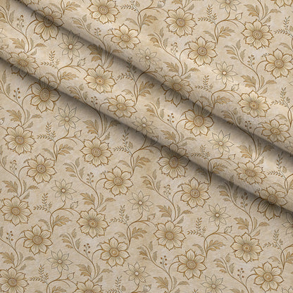 Parchment Blooms Pattern 9 Minky Fabric