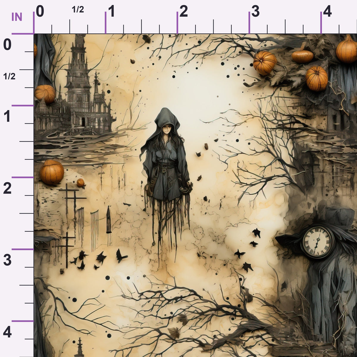 Parchment Coven Pattern 10 Minky Fabric