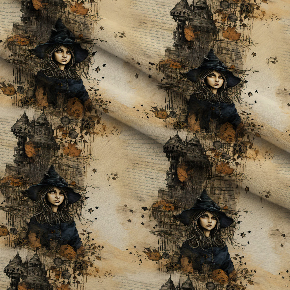Parchment Coven Pattern 2 Minky Fabric