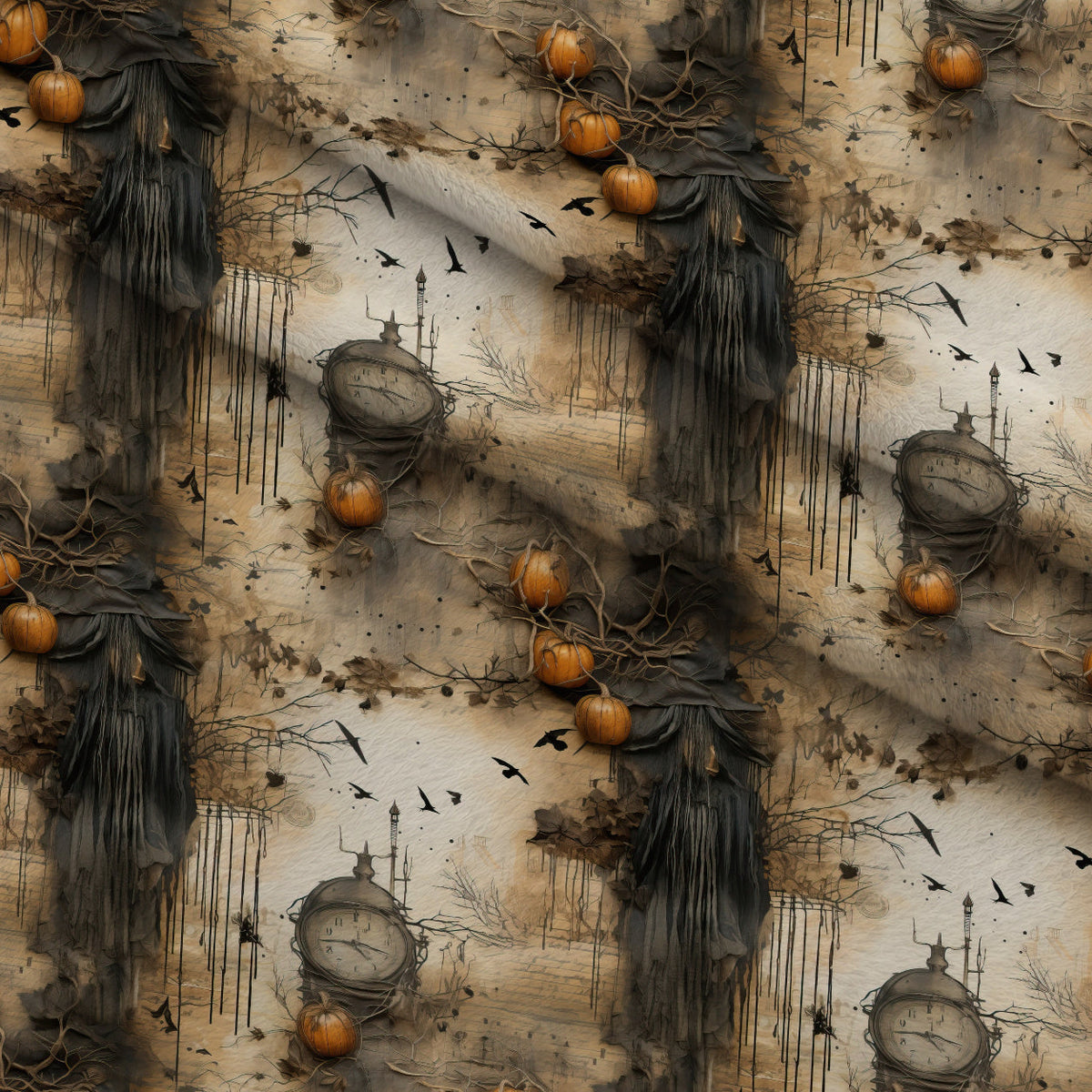 Parchment Coven Pattern 4 Minky Fabric