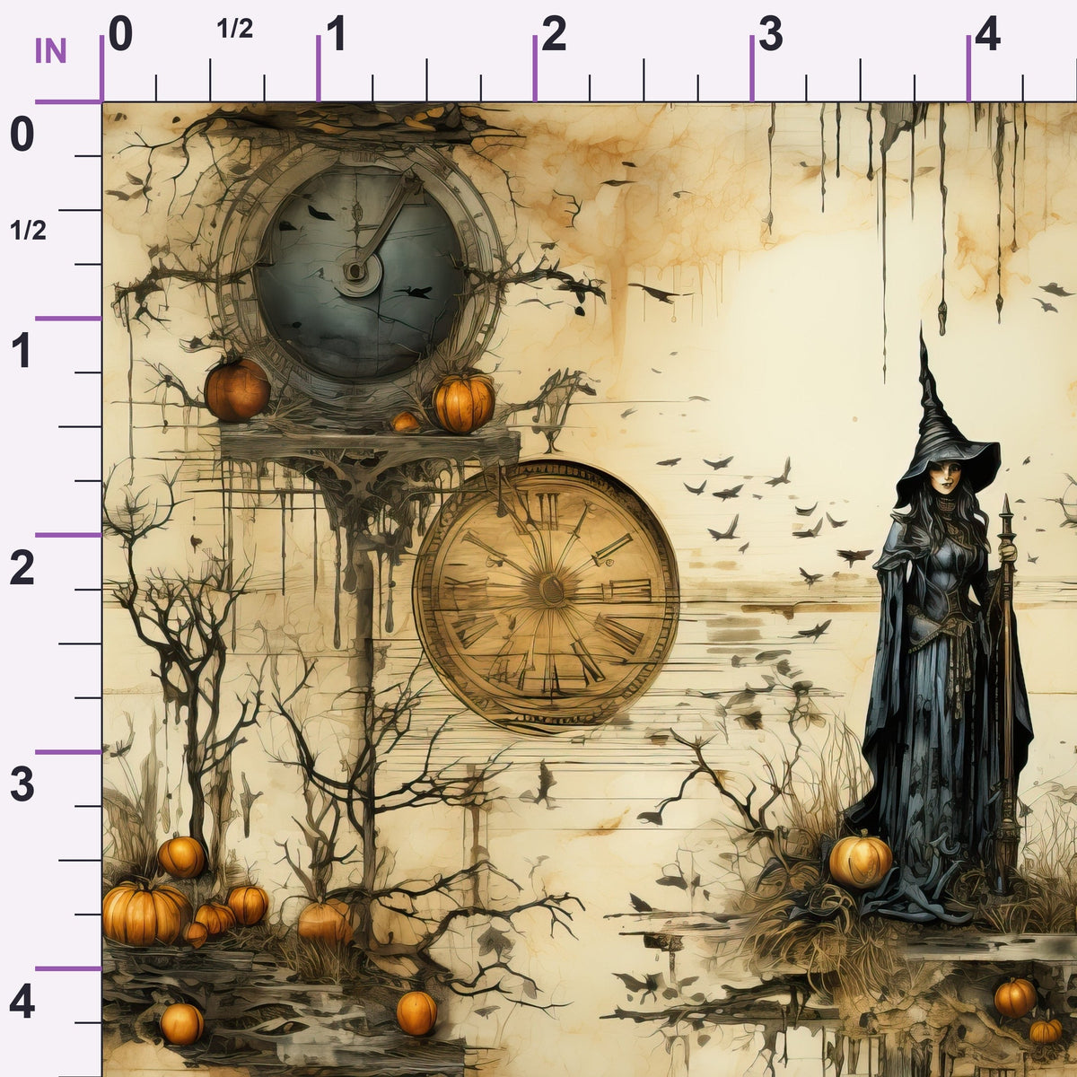 Parchment Coven Pattern 6 Minky Fabric