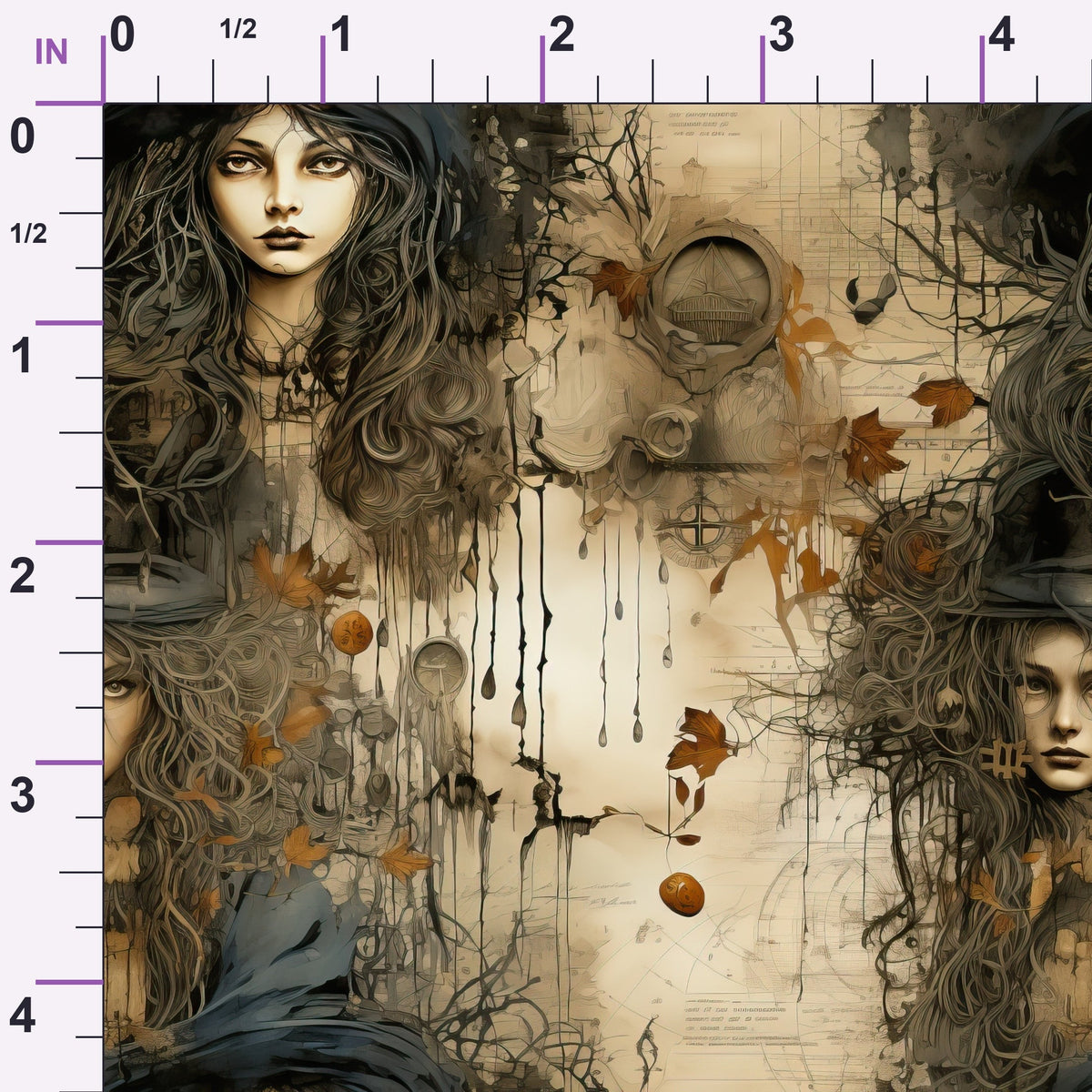 Parchment Coven Pattern 9 Minky Fabric