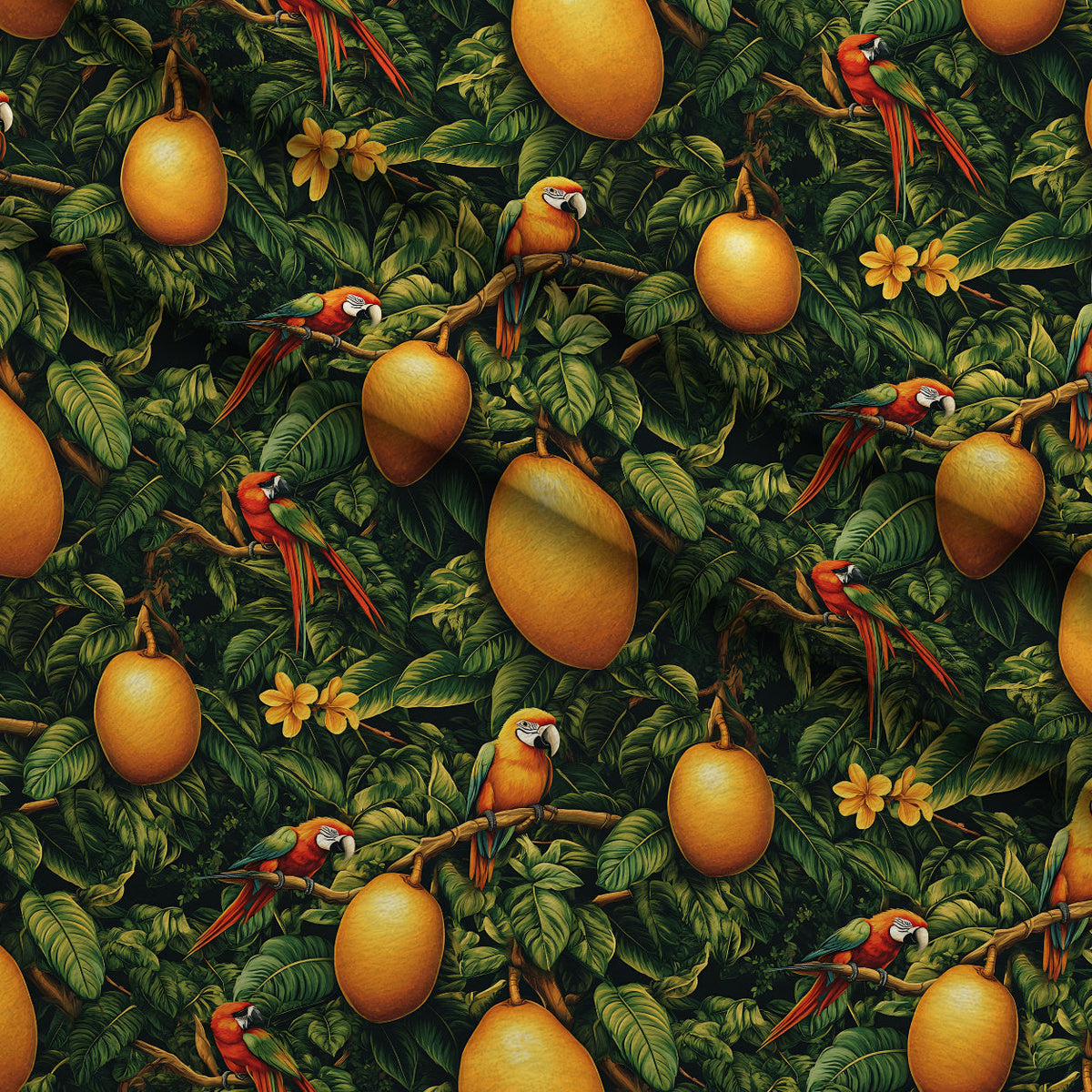 Parrot Paradise Pattern 1 Minky Fabric