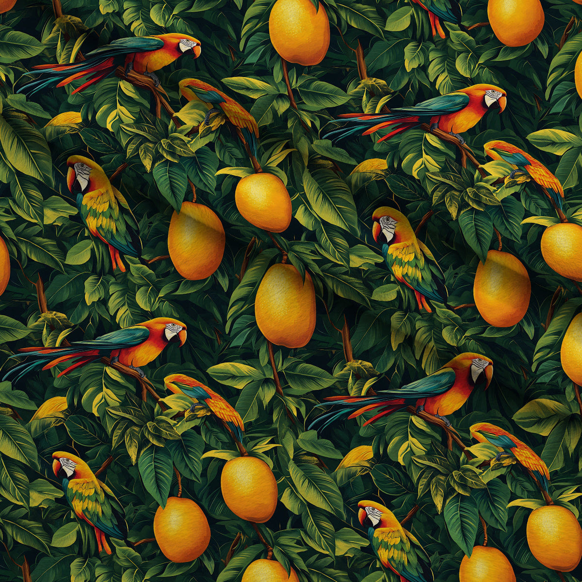 Parrot Paradise Pattern 6 Minky Fabric
