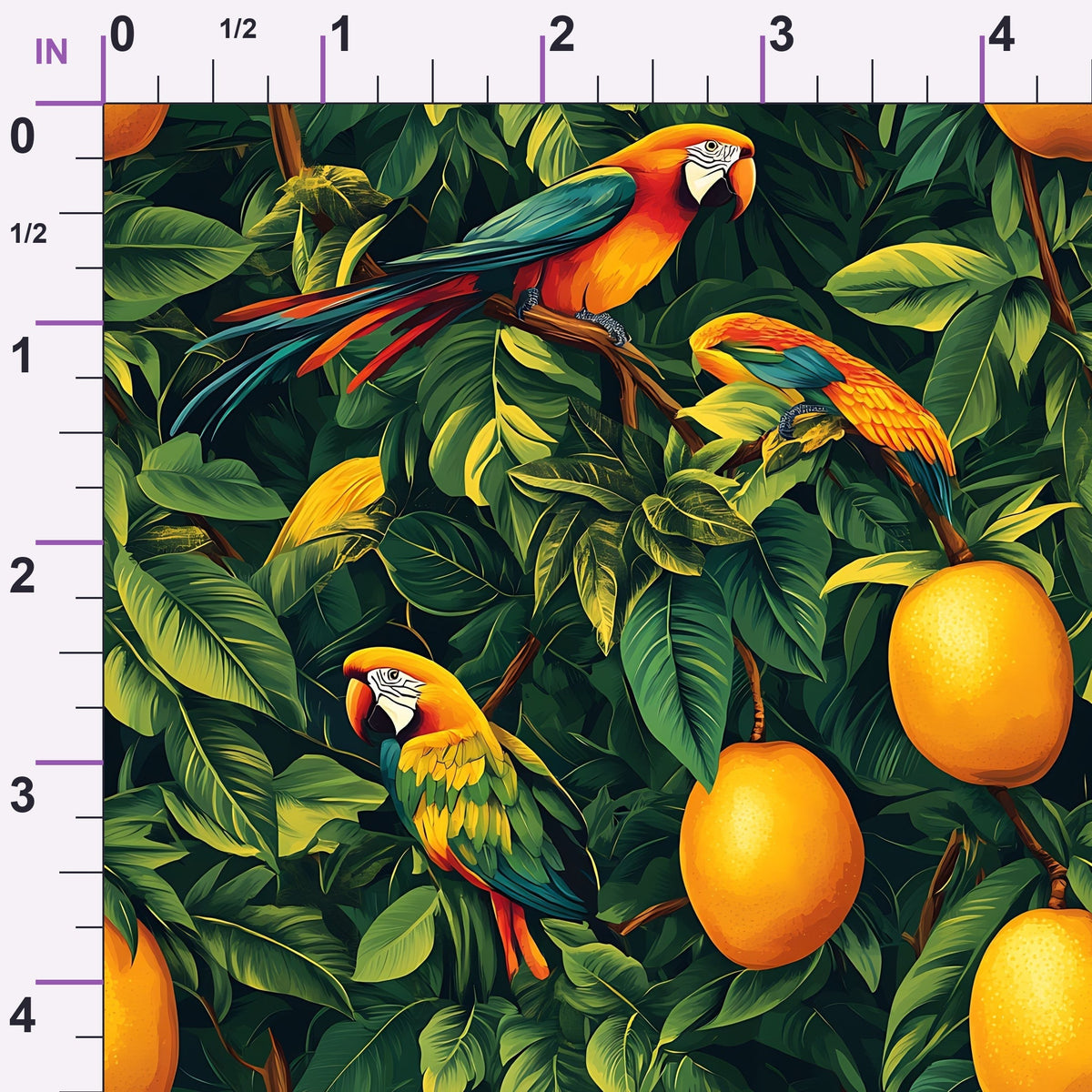 Parrot Paradise Pattern 6 Minky Fabric