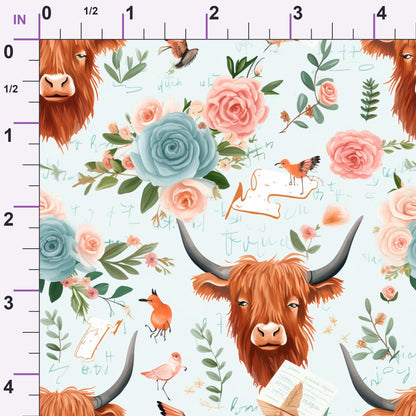 Pastel Pasture Pattern 8 Minky Fabric