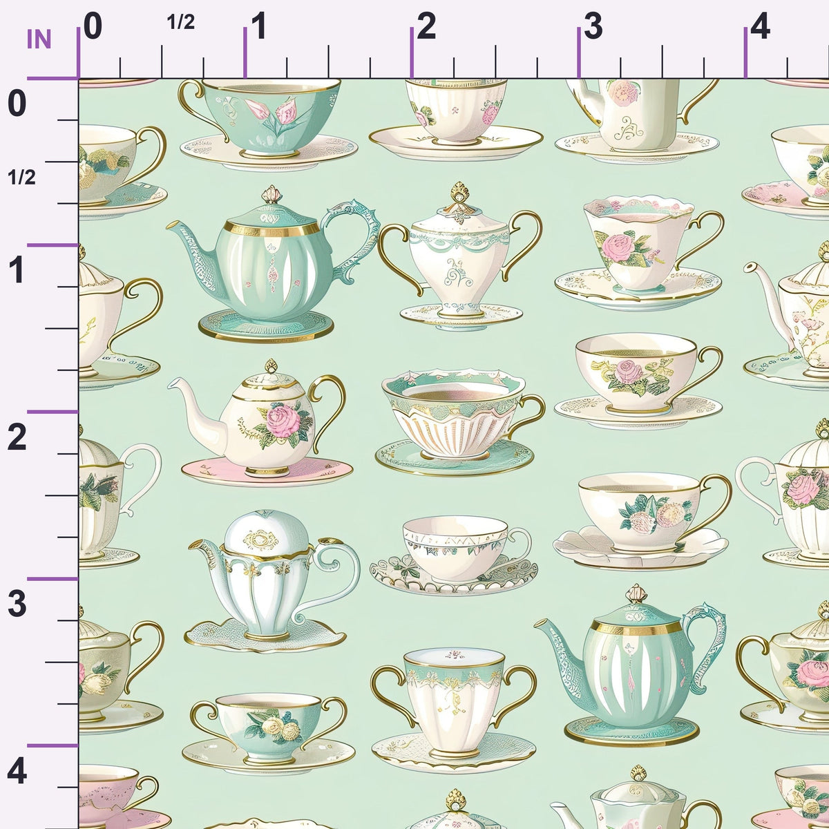 Pastel Porcelain Pattern 1 Minky Fabric