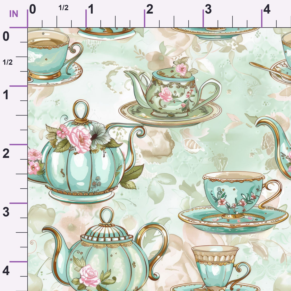 Pastel Porcelain Pattern 10 Minky Fabric