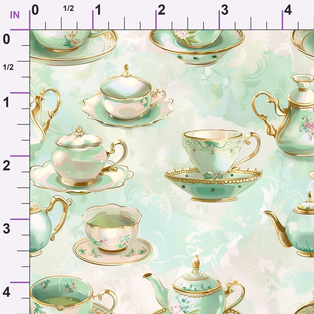 Pastel Porcelain Pattern 11 Minky Fabric
