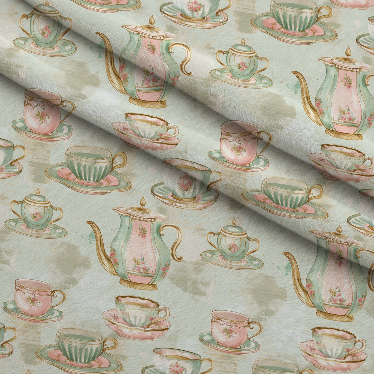 Pastel Porcelain Pattern 4 Minky Fabric