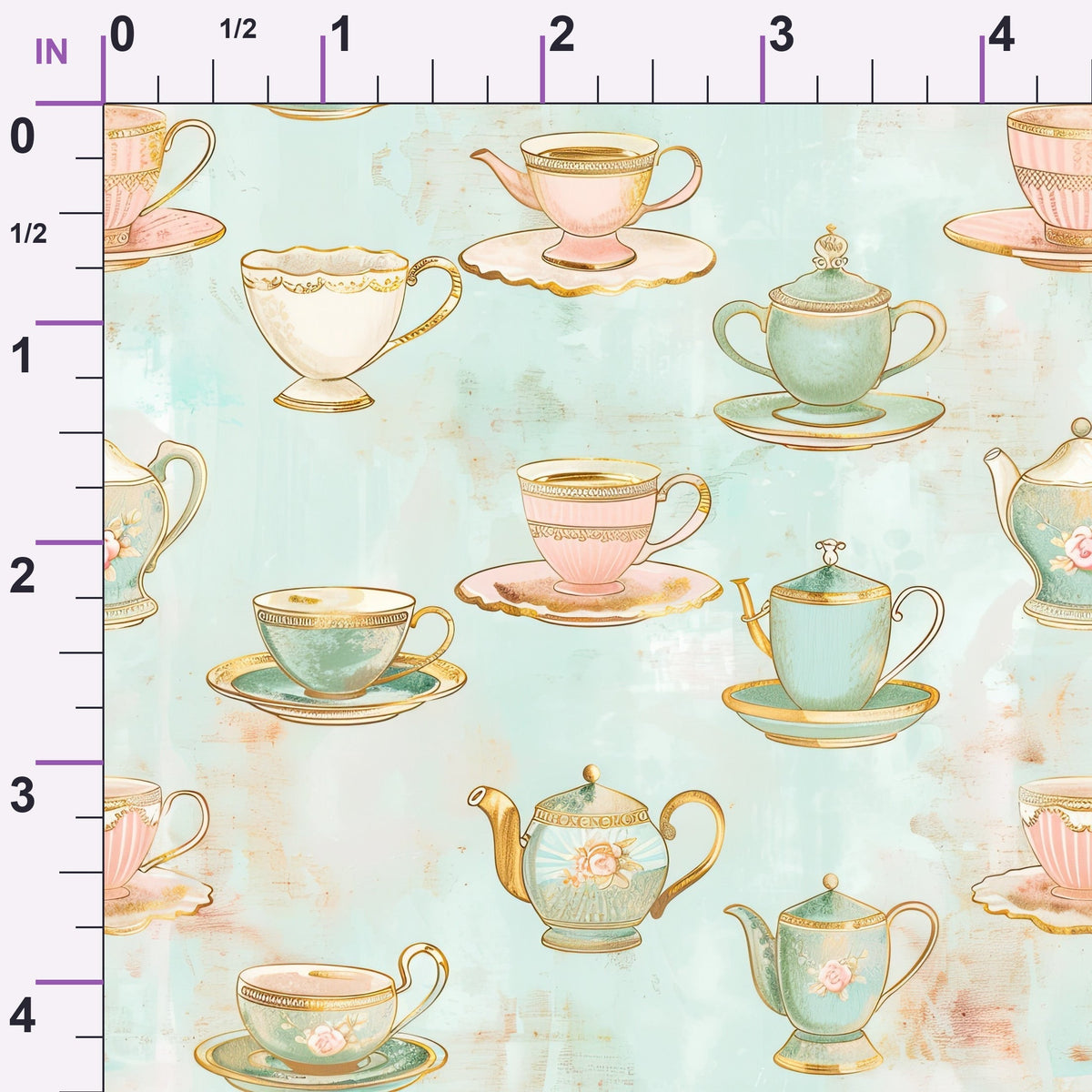 Pastel Porcelain Pattern 6 Minky Fabric