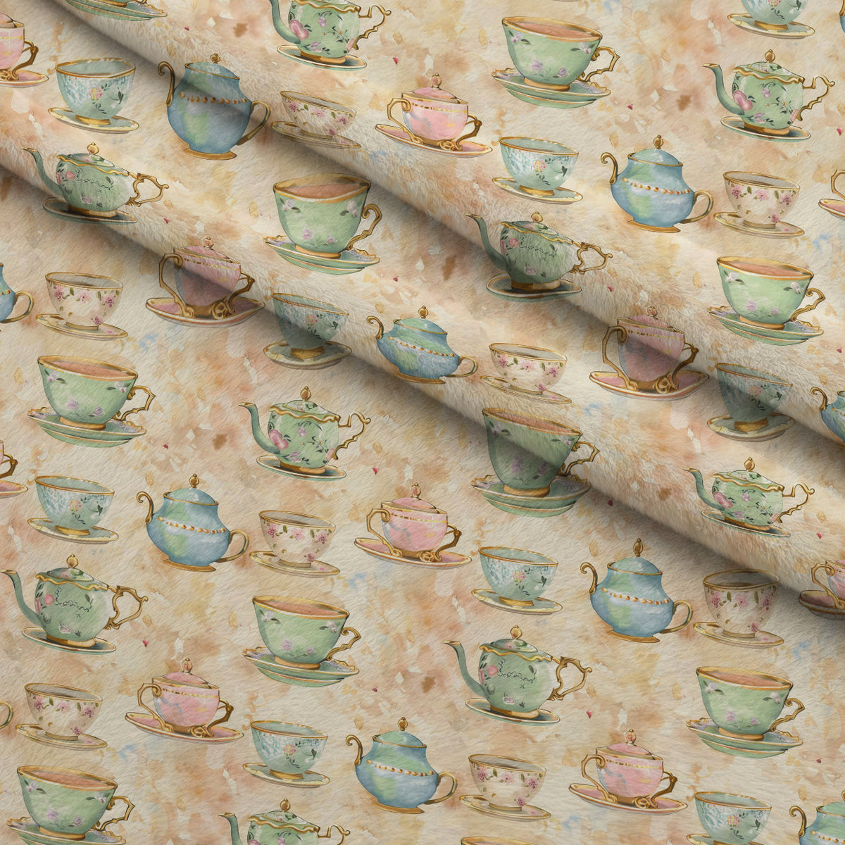 Pastel Porcelain Pattern 7 Minky Fabric
