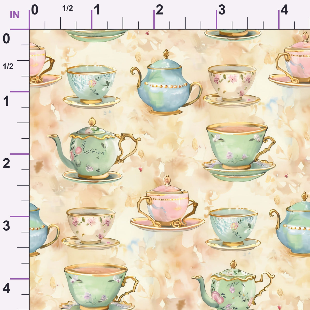Pastel Porcelain Pattern 7 Minky Fabric