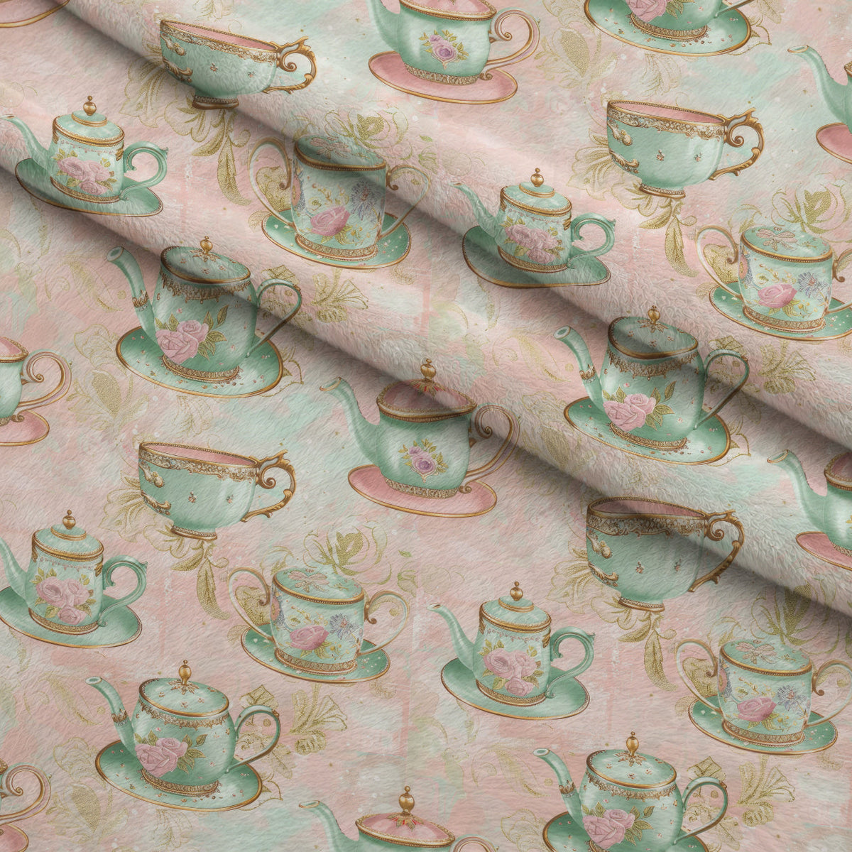 Pastel Porcelain Pattern 9 Minky Fabric
