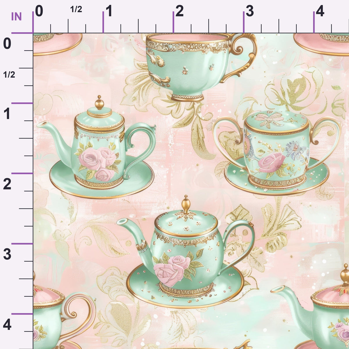 Pastel Porcelain Pattern 9 Minky Fabric