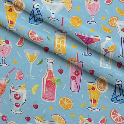 Pastel Sips Pattern 1 Minky Fabric