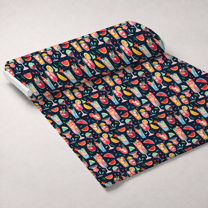 Pastel Sips Pattern 10 Minky Fabric