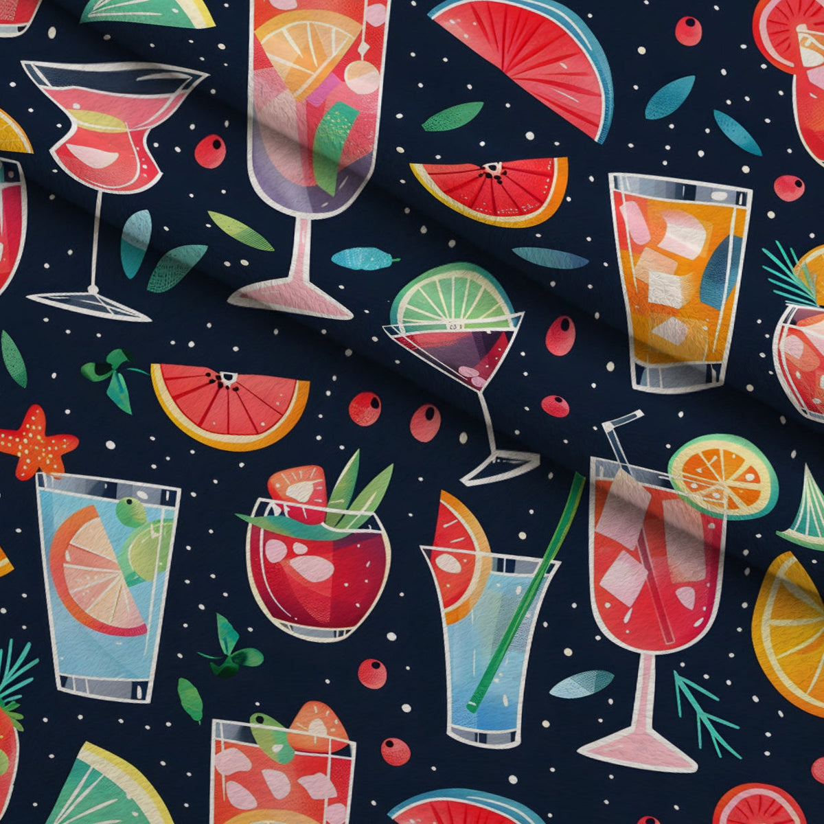 Pastel Sips Pattern 10 Minky Fabric