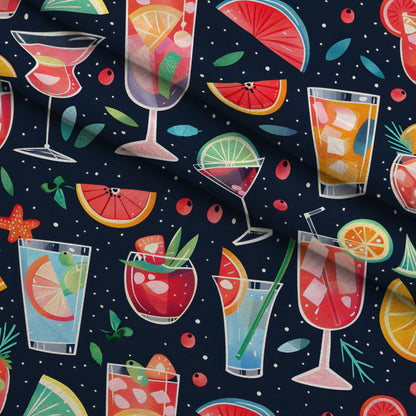 Pastel Sips Pattern 10 Minky Fabric