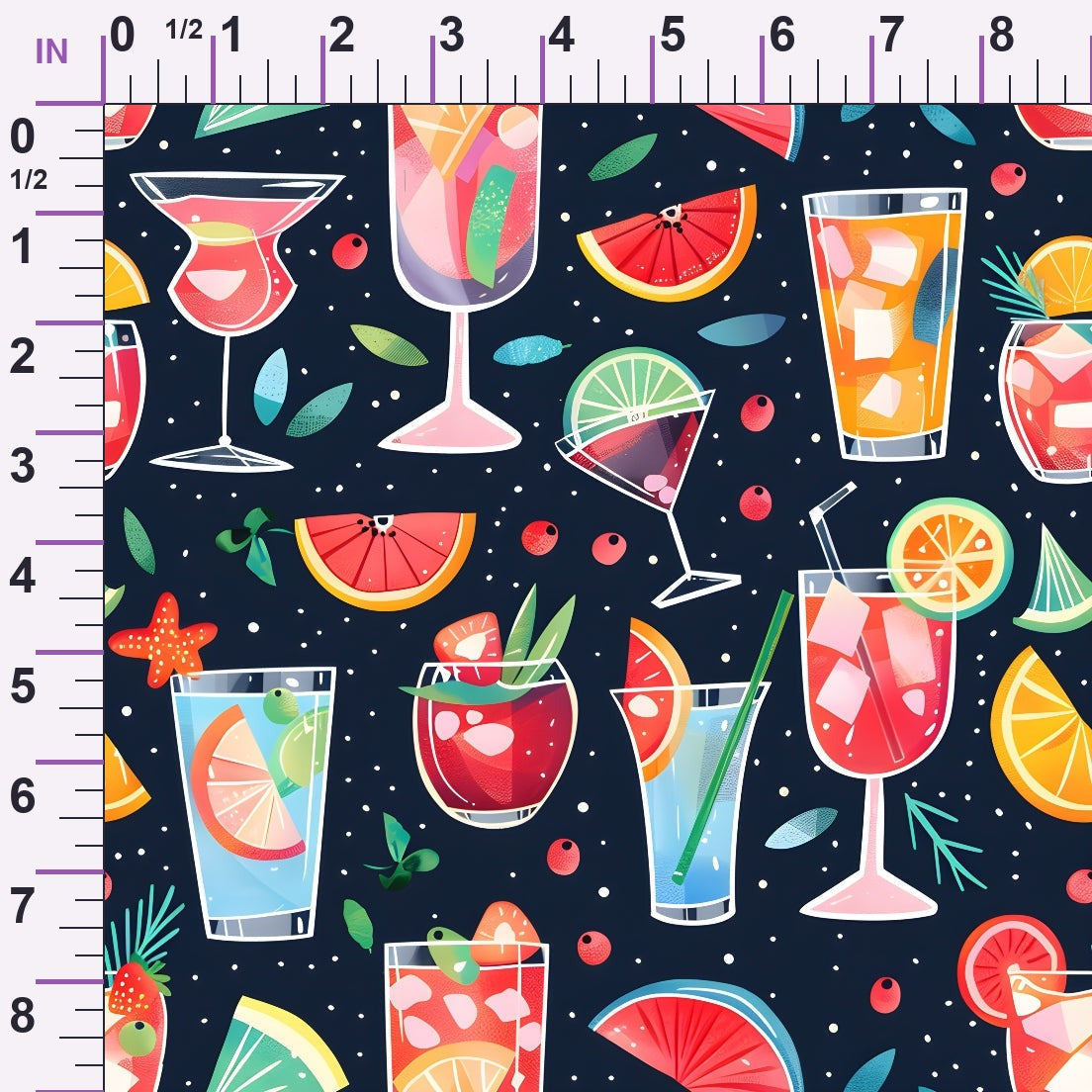 Pastel Sips Pattern 10 Minky Fabric