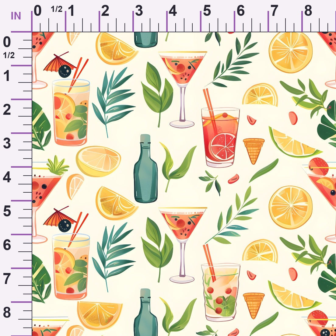 Pastel Sips Pattern 11 Minky Fabric