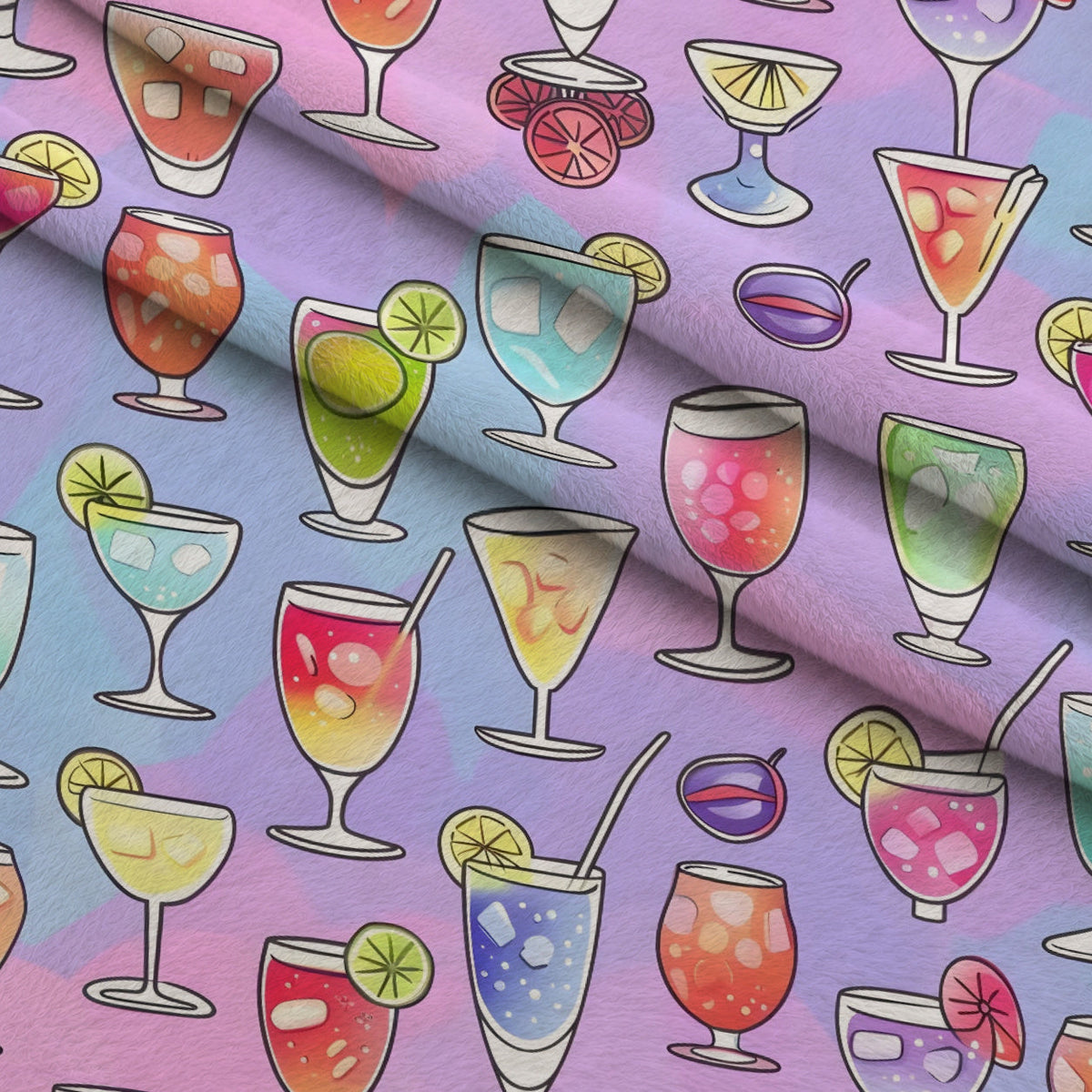 Pastel Sips Pattern 12 Minky Fabric