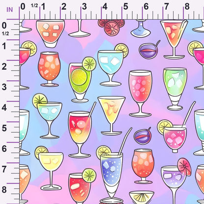 Pastel Sips Pattern 12 Minky Fabric