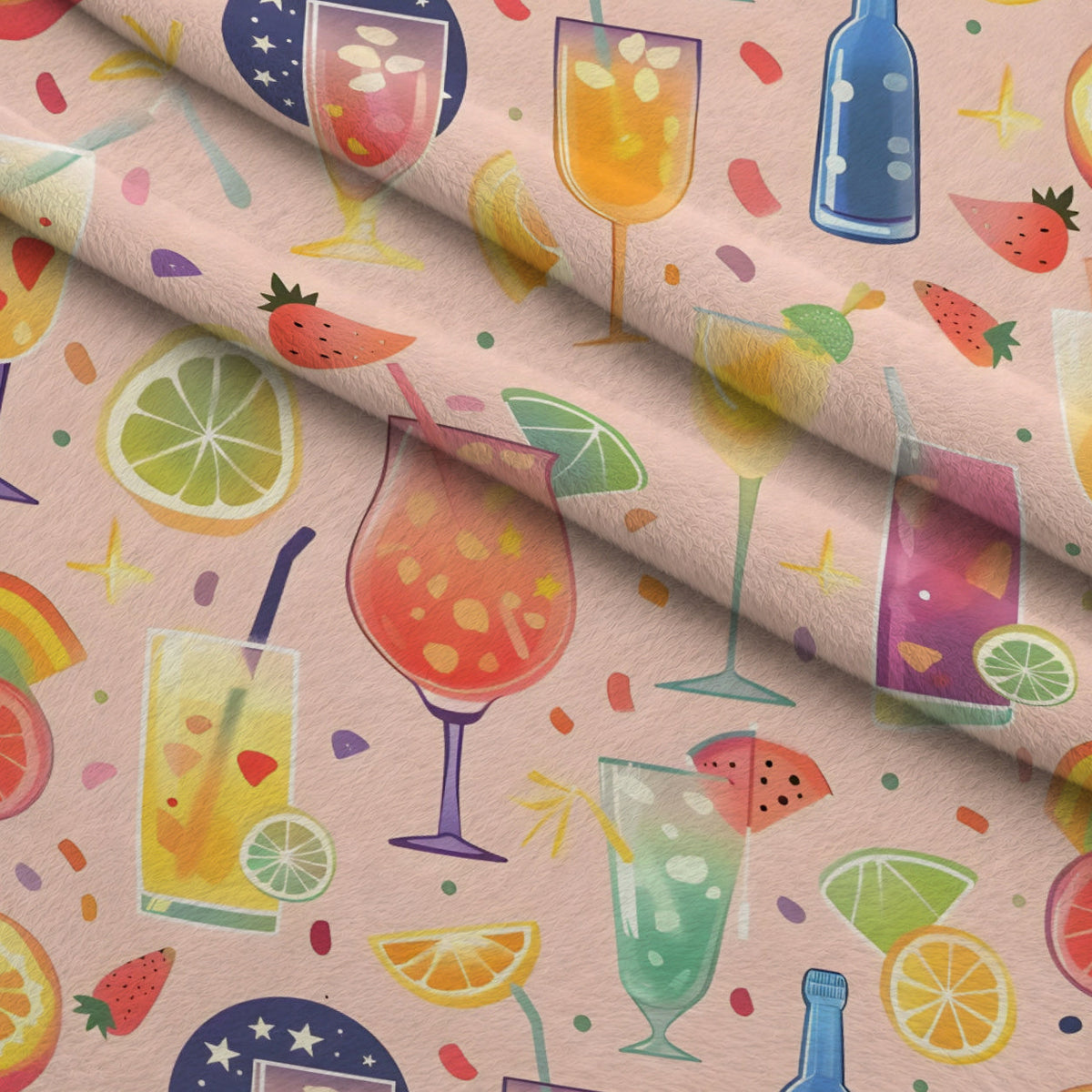 Pastel Sips Pattern 13 Minky Fabric
