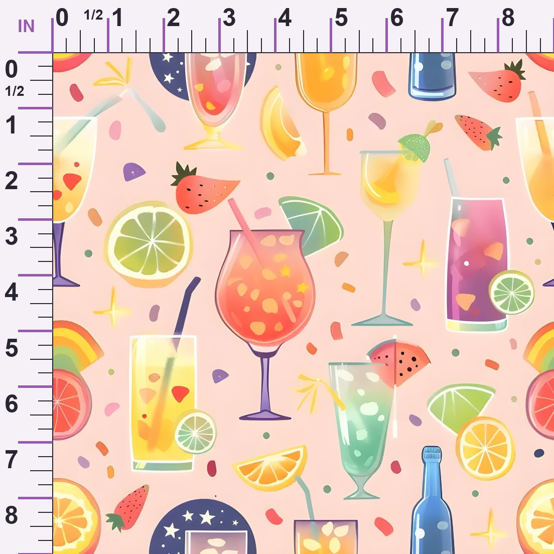 Pastel Sips Pattern 13 Minky Fabric