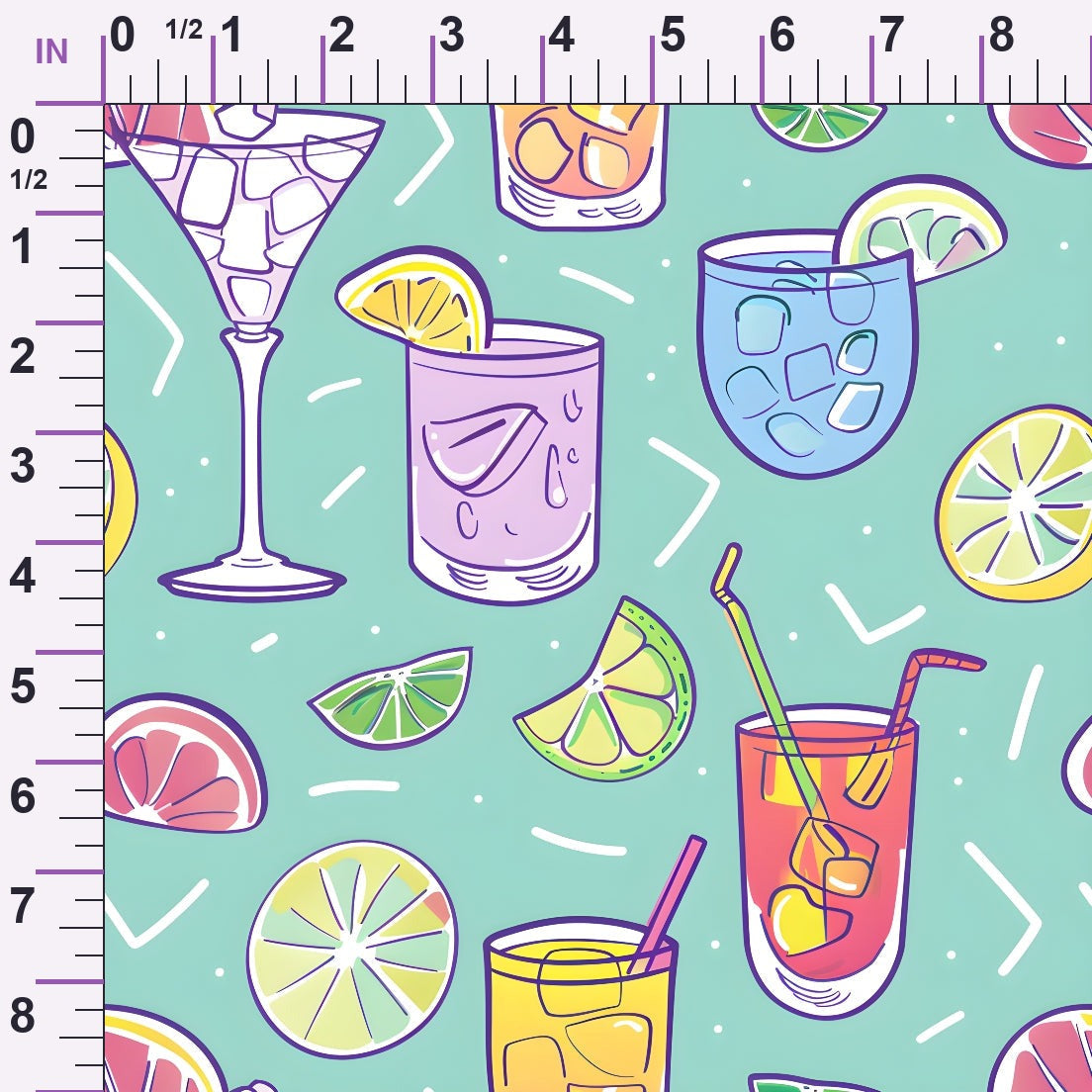 Pastel Sips Pattern 14 Minky Fabric
