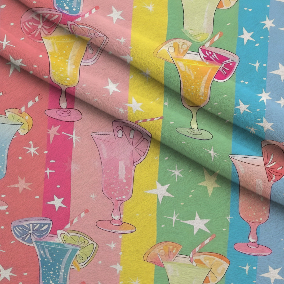 Pastel Sips Pattern 15 Minky Fabric