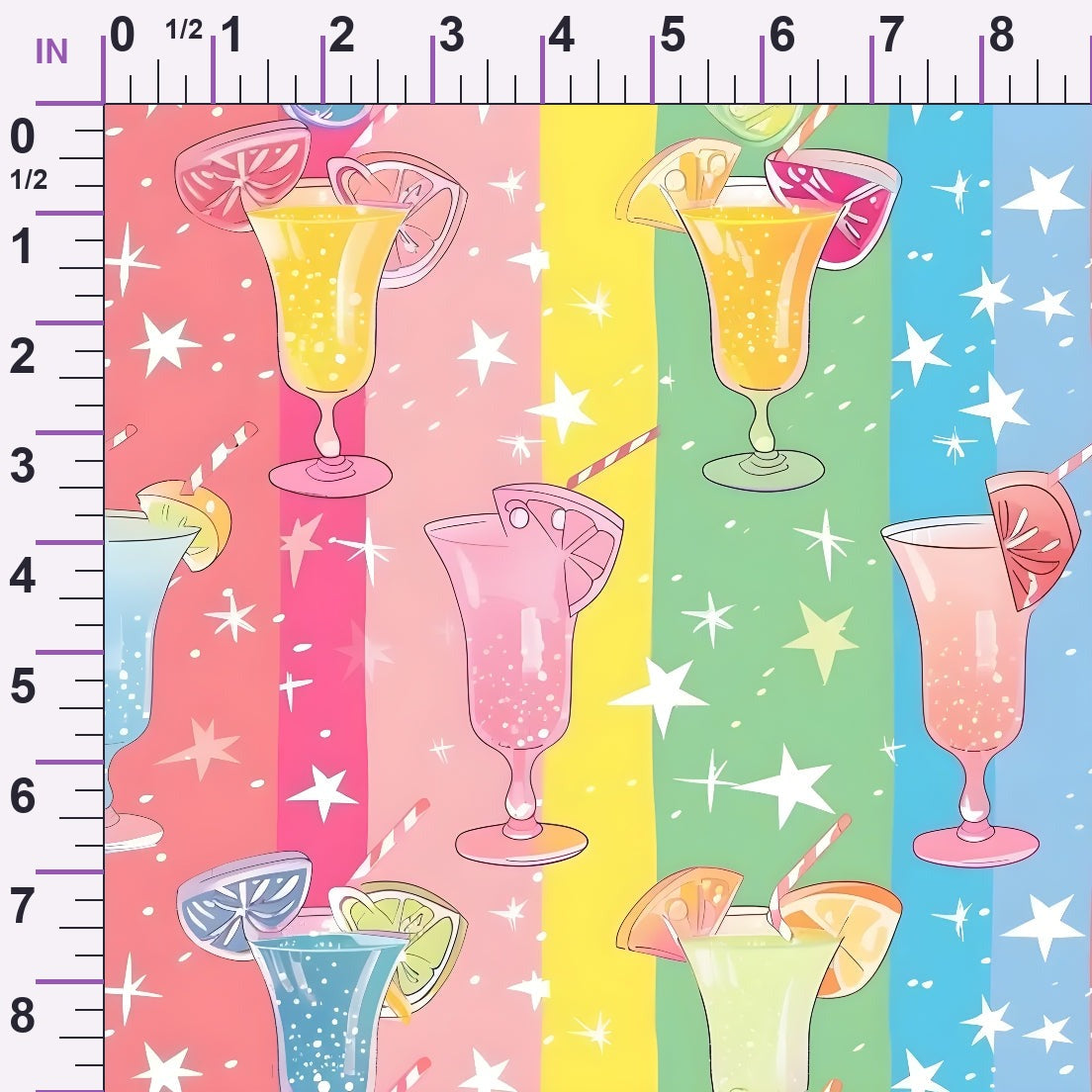 Pastel Sips Pattern 15 Minky Fabric