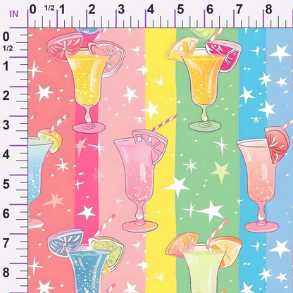 Pastel Sips Pattern 15 Minky Fabric