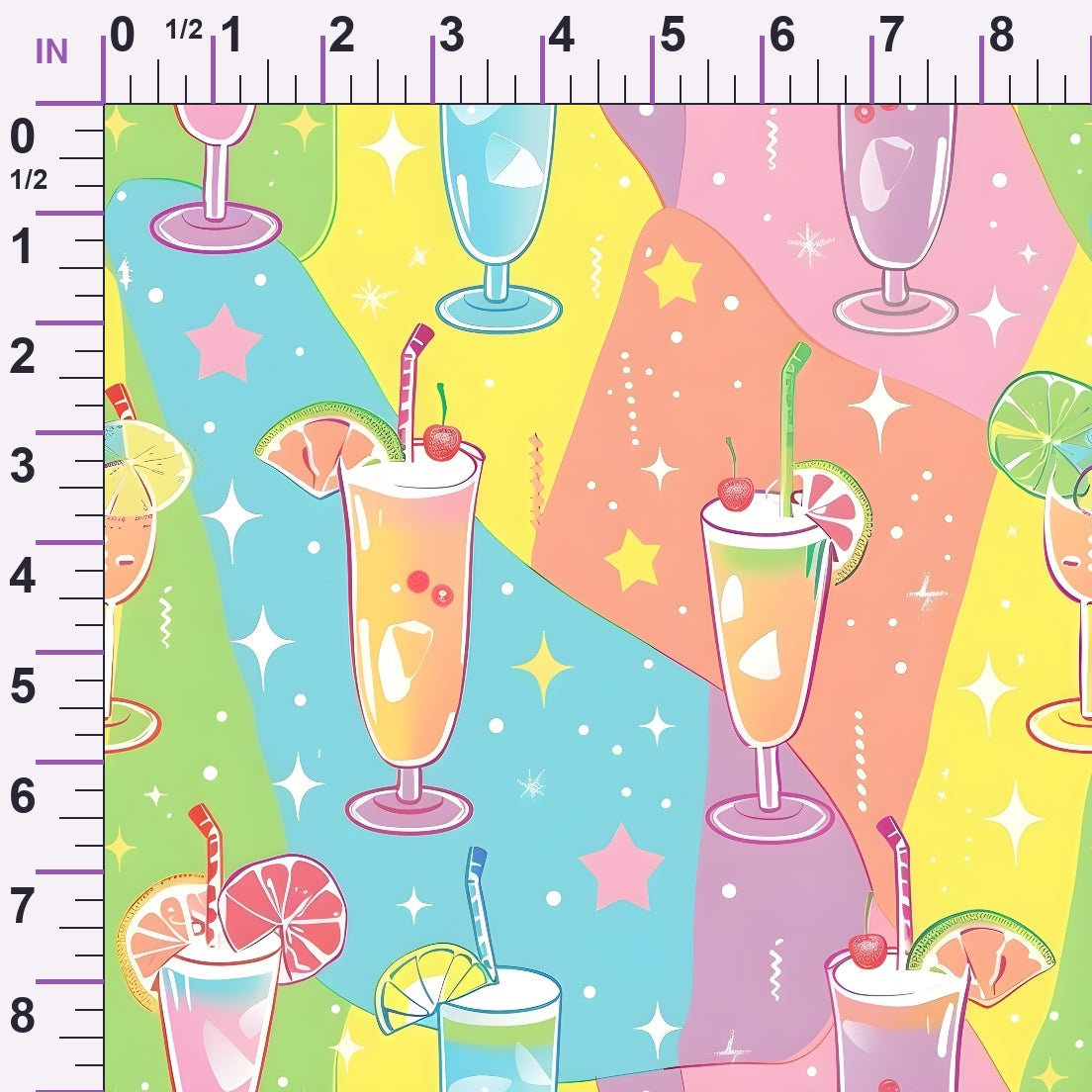 Pastel Sips Pattern 16 Minky Fabric