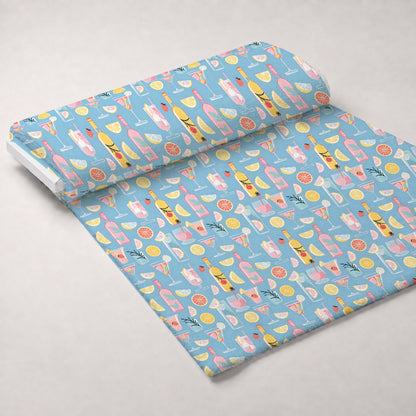 Pastel Sips Pattern 2 Minky Fabric