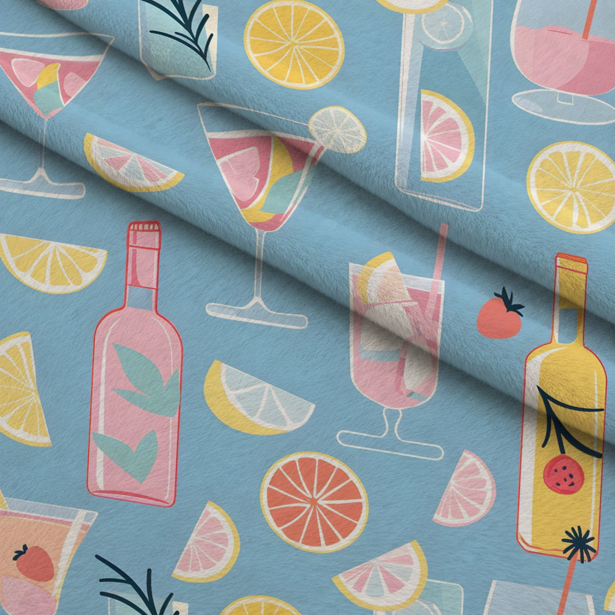 Pastel Sips Pattern 2 Minky Fabric