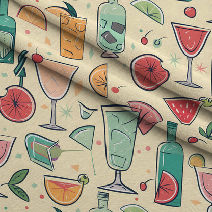 Pastel Sips Pattern 4 Minky Fabric