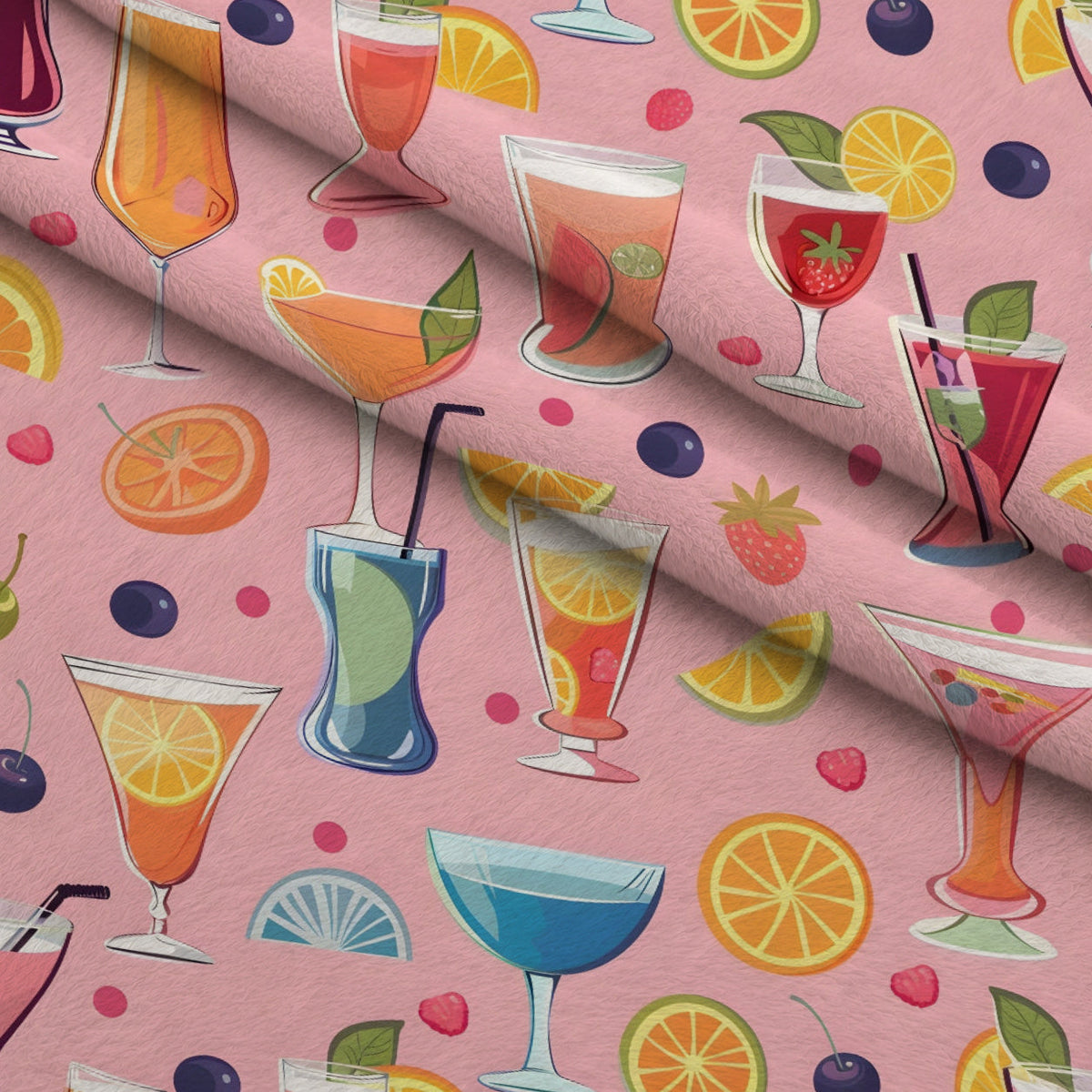 Pastel Sips Pattern 5 Minky Fabric