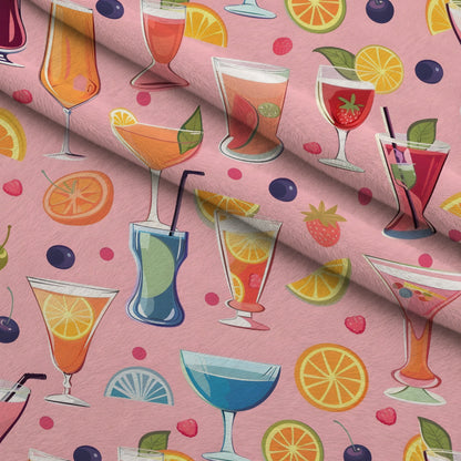 Pastel Sips Pattern 5 Minky Fabric