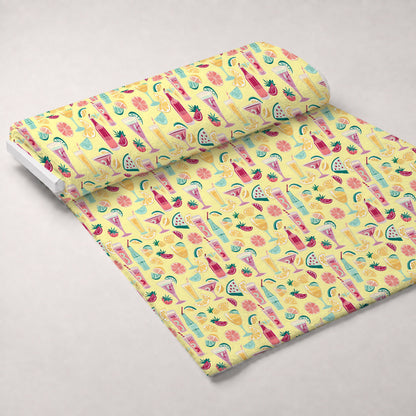 Pastel Sips Pattern 6 Minky Fabric