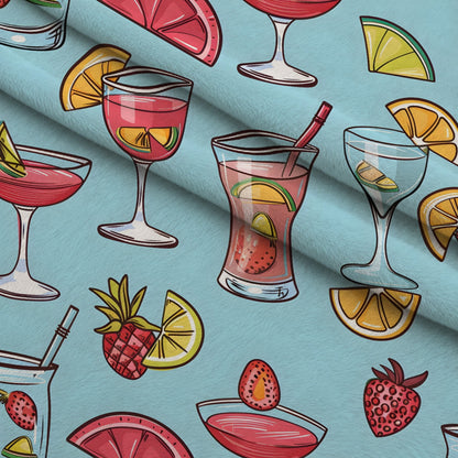 Pastel Sips Pattern 8 Minky Fabric