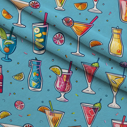 Pastel Sips Pattern 9 Minky Fabric