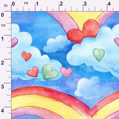 Pastel Sky Dreams Pattern 4 Minky Fabric