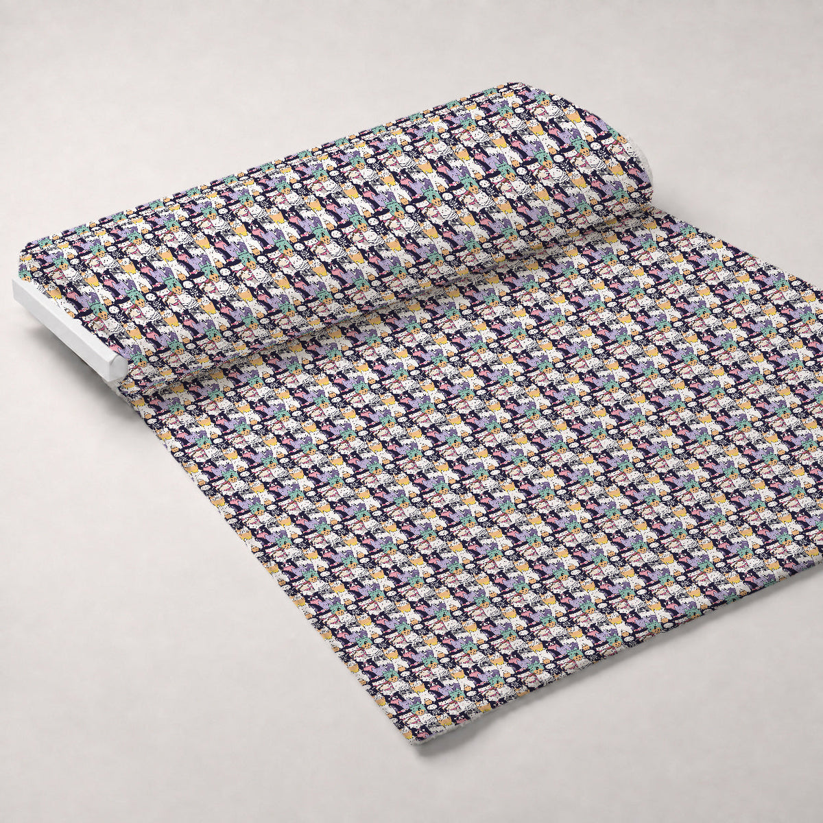 Pastel Spiderwebs Pattern 1 Minky Fabric