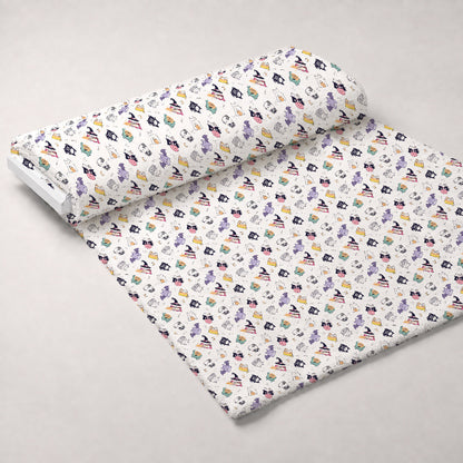 Pastel Spiderwebs Pattern 11 Minky Fabric
