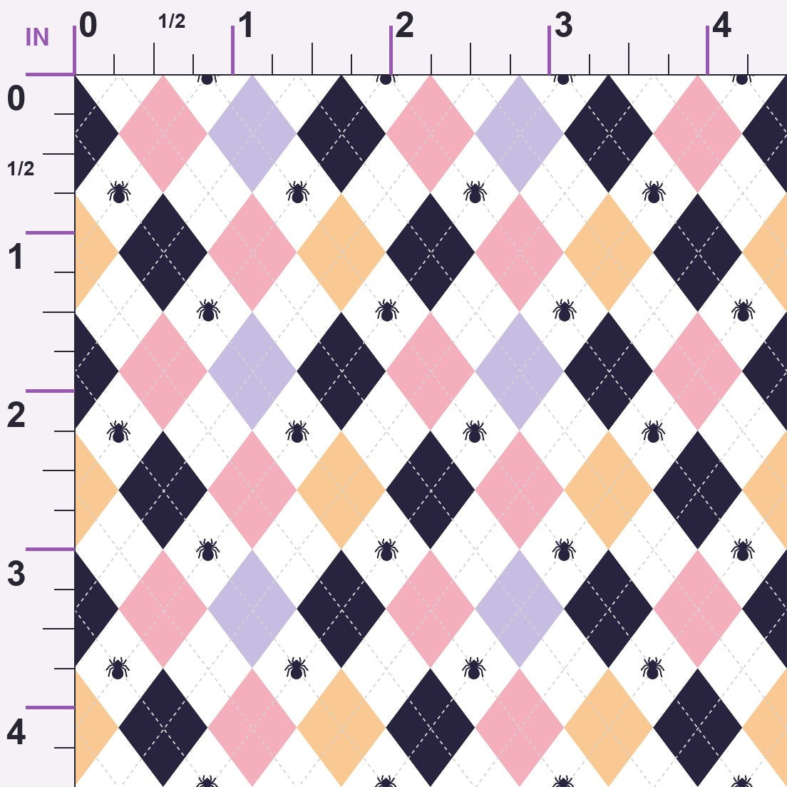 Pastel Spiderwebs Pattern 4 Minky Fabric