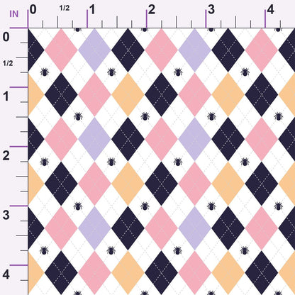 Pastel Spiderwebs Pattern 4 Minky Fabric